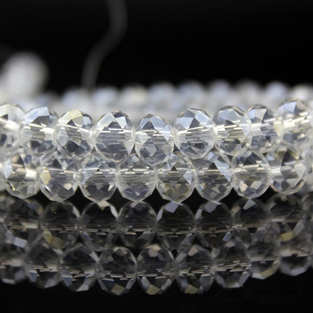 6mm diameter 1 streng ca. 96-100 stk gennemsigtig farve krystal rhinestones perler stof krave kjole syning beklædningsmaterialer