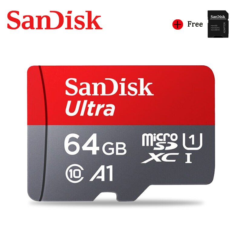 SanDisk Memory Card A1 400GB 256GB 200GB 128GB 64GB Micro sd card Class10 32GB 16GB Memory Microsd TF/SD Flash Card smartphone: 64GB Adp