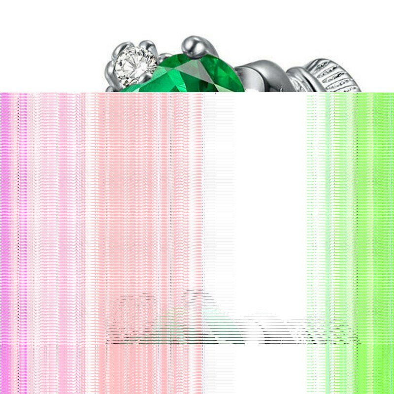 Anillo Claddagh de compromiso de boda con corona de circón de Color plateado para mujer talla 6-10