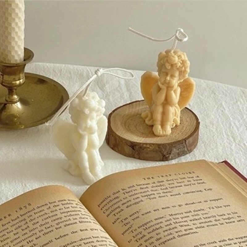 Engel Kaars Siliconen Mal 3d Klei Baby Cake Angel Geurkaars Leuke Aroma Kaars Mallen Maken Levert