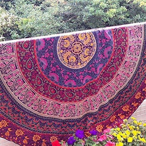 150cm bohem chiffon stor tynn mandala sommer rund strand skjerf håndkle solbad sjal wraps billedvev serviette de plage ymb 22