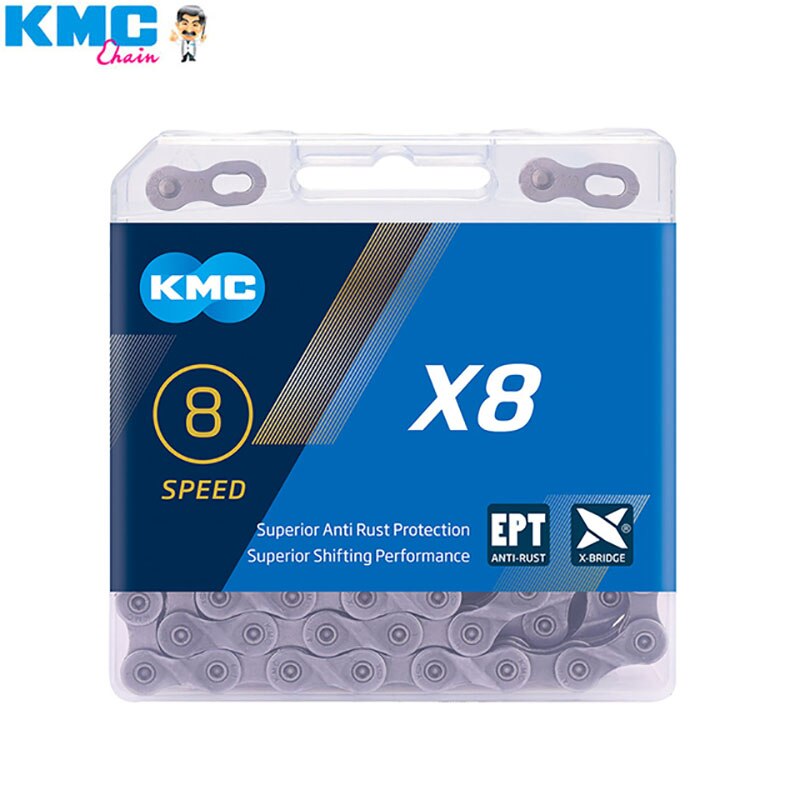 KMC-cadena de 8 velocidades para bicicleta de montaña X8 X8EPT X8PL Z8.3, Conector de cadena para bicicleta de carretera CL573R, accesorios para bicicleta con piezas de enlace rápido: X8EPT