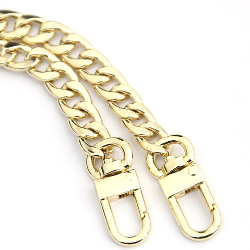 20/100/120cm metal kæde diy udskiftning skuldertaske rem kæde guld / sølv / sort håndtag håndtaske pung taske tilbehør
