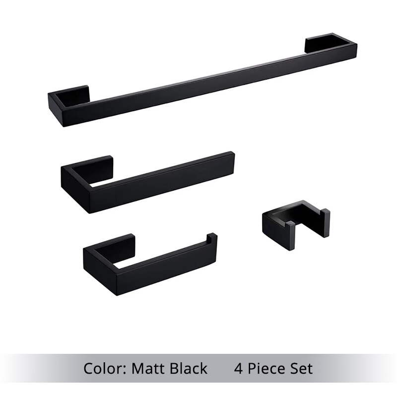 Soporte de papel higiénico pulido, ganchos para Toalla de baño, Kit de accesorios, barra de acero inoxidable, montaje de pared del dormitorio, conjuntos de herramientas de baño