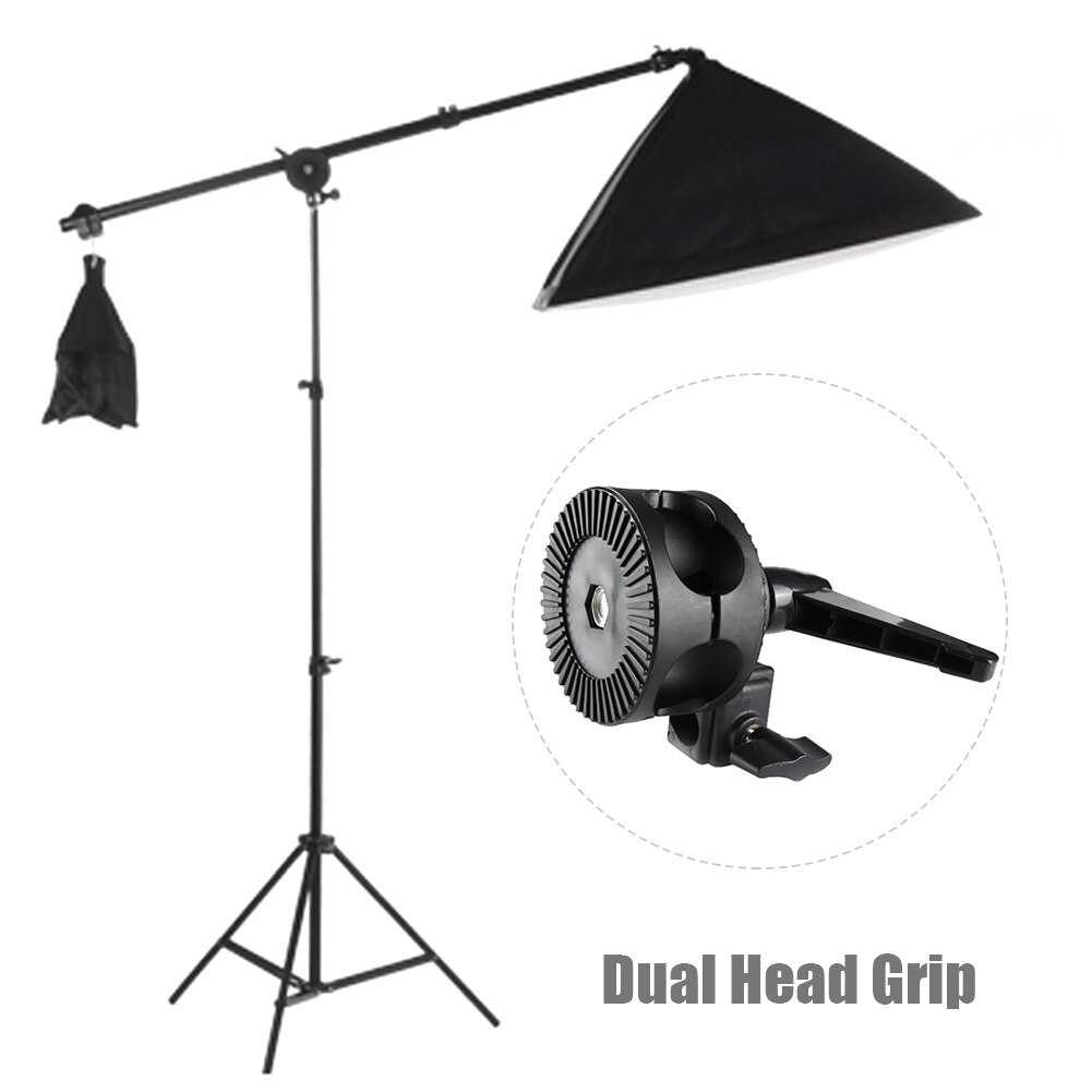 Reflector Multifunction Dual Head Grip Swivel Clamp Practical Reinforced Nylon For Photography Studio Easy Install