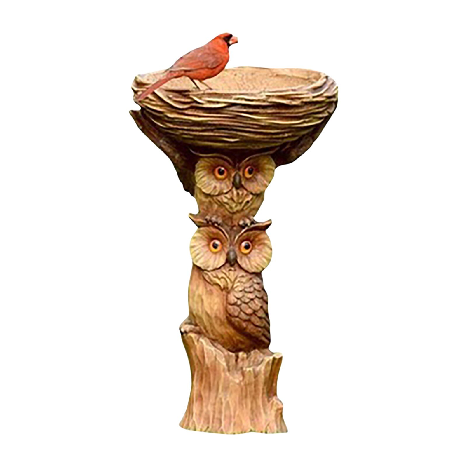 40# Tree Birdbath Resin Polyresin Antique Garden Bird Bath For Yard Garden Decor Statues Vintage Sculptures Décoration De Jardin: L