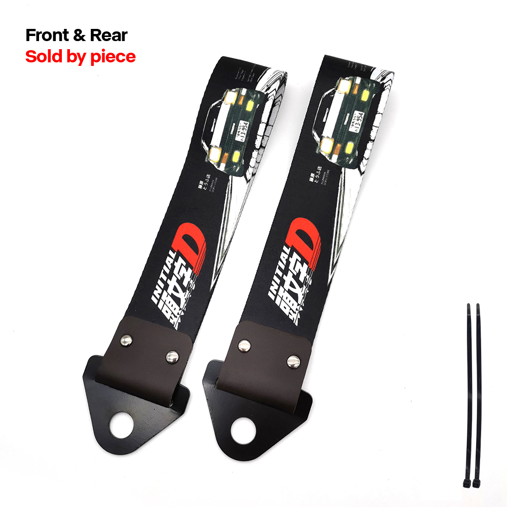 JDM Racing Culture colgante de coche correa de remolque cinturón cuerda de remolque cinta cuerda de remolque parachoques correa de remolque para NOS HKS accesorios iniciales D: Plata
