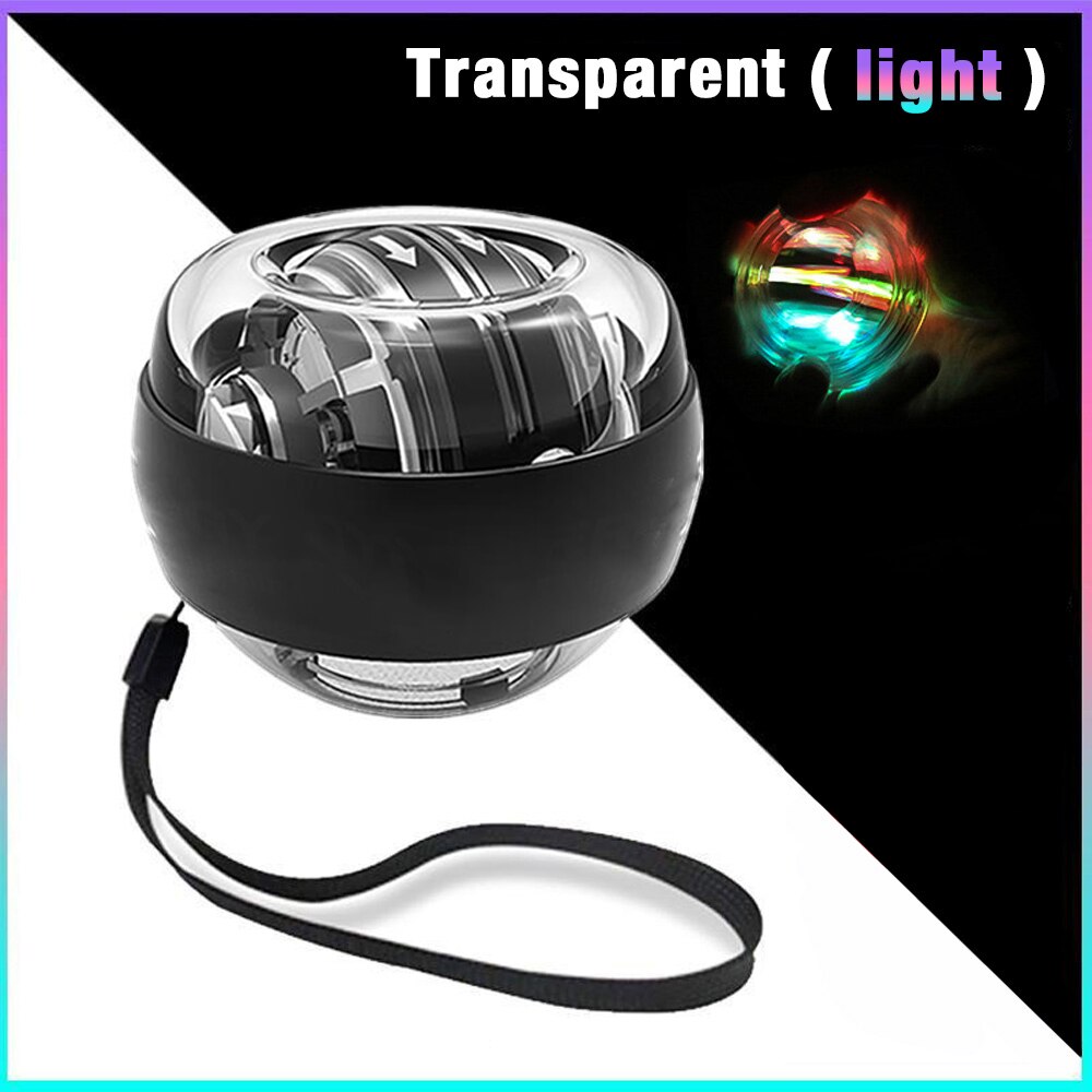Auto-Start Spinner giroscópico muñeca poder bola Metal con luz LED brazo dedos muñeca músculo fortalecedor pelota de mano: Azul