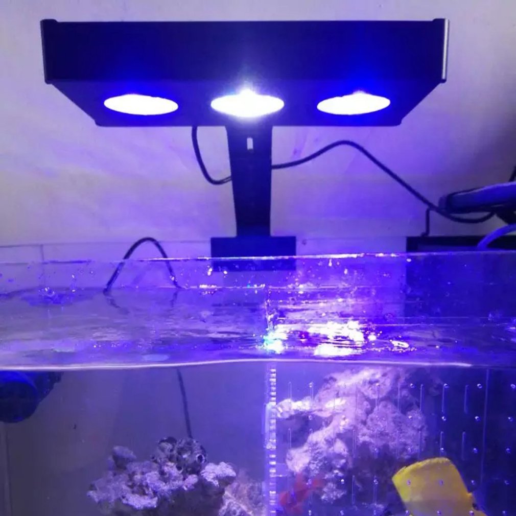 LED Spectra Aquarium Light 30W Saltwater Lighting with Control for Coral Reef Fish Tank US EU Plug