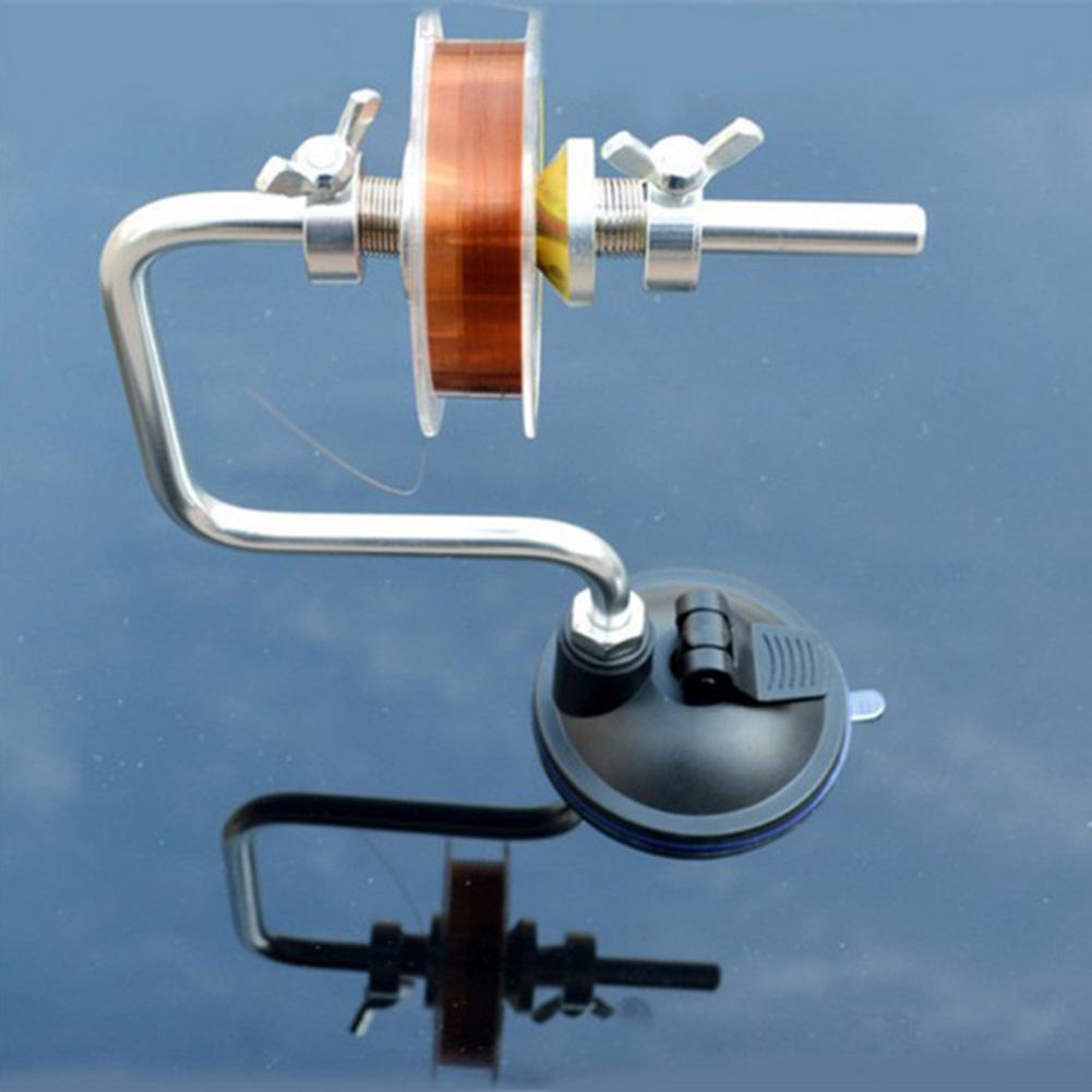 Lazimin Enrouleur Ligne De Pêche Portable Avec Ventouse – Bobineur Métallique Anti-Torsion – Fixation Facile Sur Surface Lisse