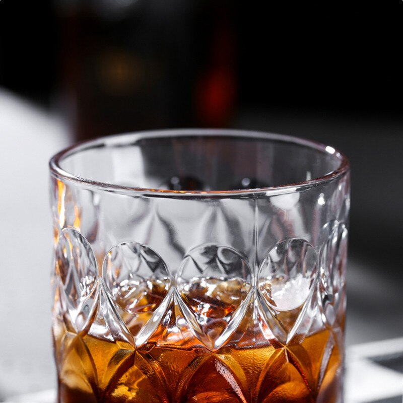 Hushållsartiklar av premiumkristall whiskyglas dricksglas glasfritt bly graverat konjakglas perfekt för cocktailjuice