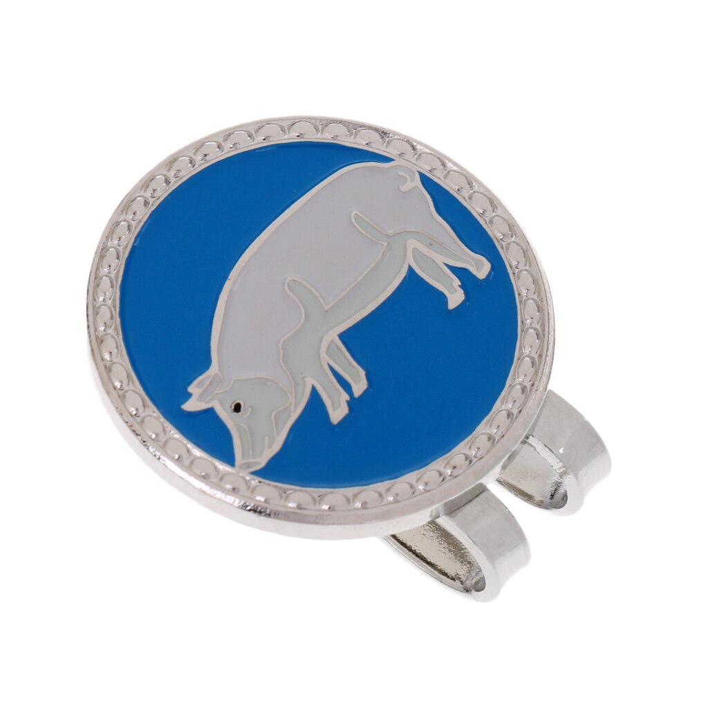 Chinesische Sternzeichen aufbringen Legierung Golf Ball Marker mit Magnet Hütte Clip-SchöNe für Golfspieler - 12 aufbringen: Eber