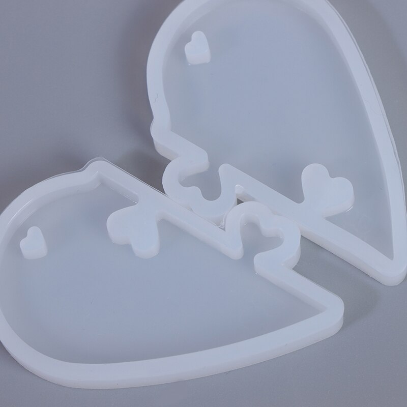 Molde de silicona líquida para hacer joyas, abalorios de resina UV, corazón de amor, moldes para colgantes, bricolaje, decoración, joyería, 1 Uds.