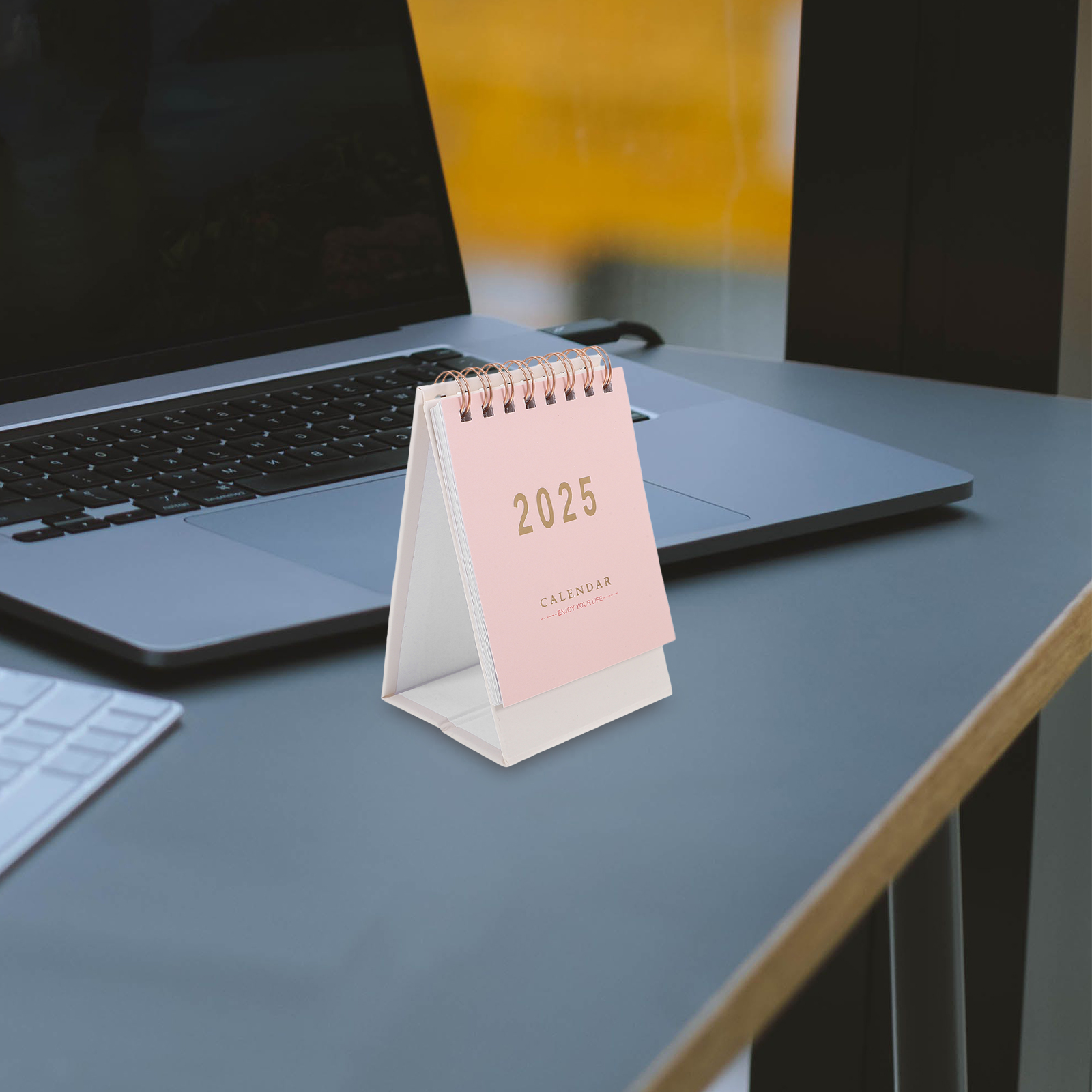 Desk Calendar on Table Monthly Office Daily Memo Decorative Supplies Standing Flip