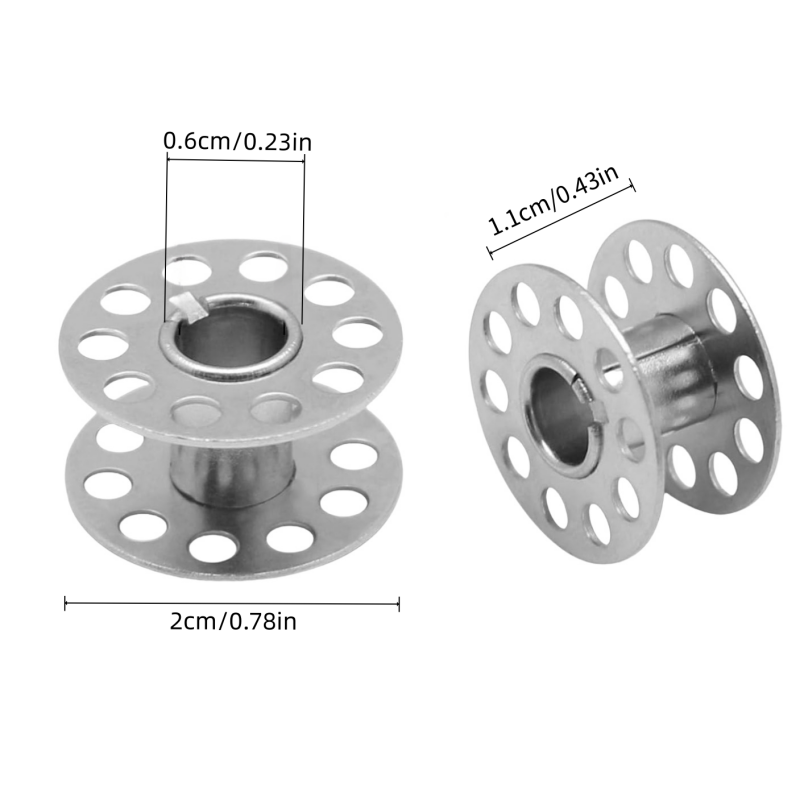 5-50Pcs Metal Bobbins Household Sewing Machine Coil Roller Empty Spool Iron For Silk Thread Winding Brother Tailoring Parts