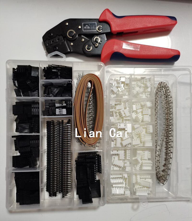 SN-28B 0.1-1mm ² Krimptang Tool Set-1550pcs 2.54 Mm Dupont Connectors En Crimp Pins, 460Pcs 2.54 Mm JST-XH Jst Connector Kit