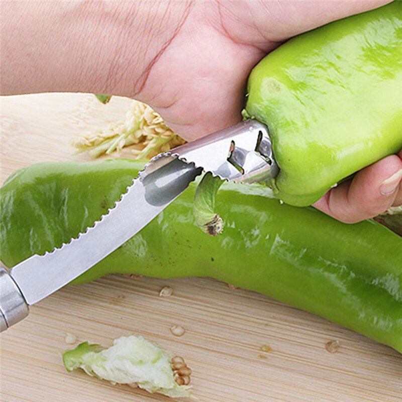 1pc roestvrijstalen barbecue chili peper ontpitter jalapeño ontpitter peper ontpitter keuken kookgereedschap
