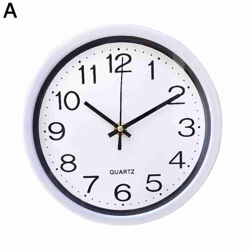 Wall Clock Simplicity Round Quartz Silent Sweep Bedroom Decor Movement For Home Kitchen Office Fits Clocks Room: A