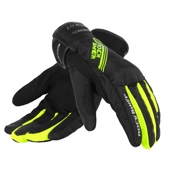Men's Motorcycle Winter Gloves Protective Warm Waterproof Motocross Gloves Windproof Motorbike Riding Gloves Guantes Moto Glove: Green / XXL