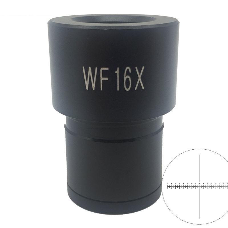 Eyepiece WF10 WF15X WF16 WF20 Wide Field for Biological Microscope with or without Reticle Scale Mounting Diameter 23.2mm: WF16-13mm reticle