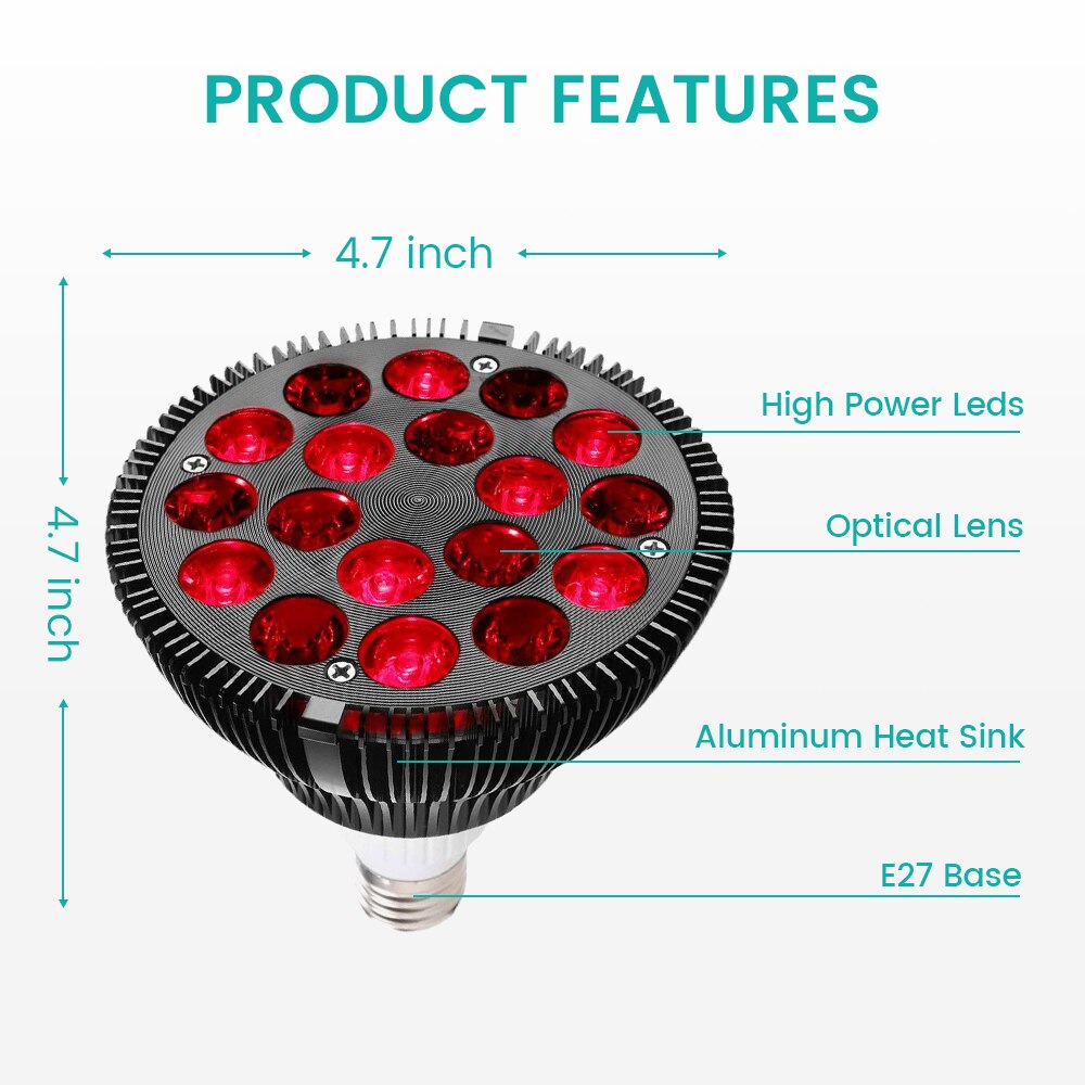 Red Light Therapy Lamp 660nm And 850nm Facial Infrared Light Therapy Instrument Muscle Joint Pain Relief LED Beauty Instrument