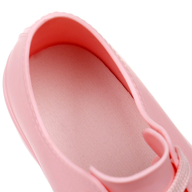 2019 Nuovo Stile di Modo Della Ragazza Caviglia Da Pioggia Donna di aiuto Basso Stivali Da Pioggia Delle Donne Impermeabile Antiscivolo Scarpe di Acqua casuale grande dimensione36-40