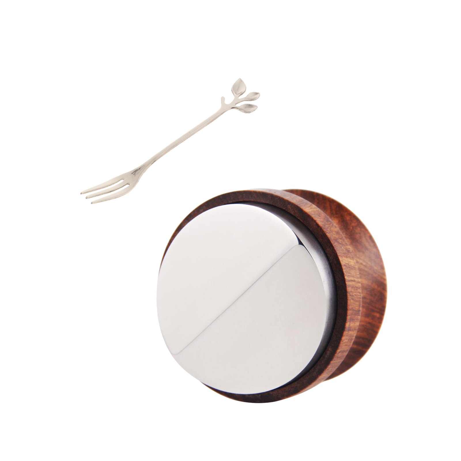 51Mm/53Mm Koffie Tamper Rvs Espresso Distributie Tool, Roestvrij Staal Base, Geel Palissander Handvat