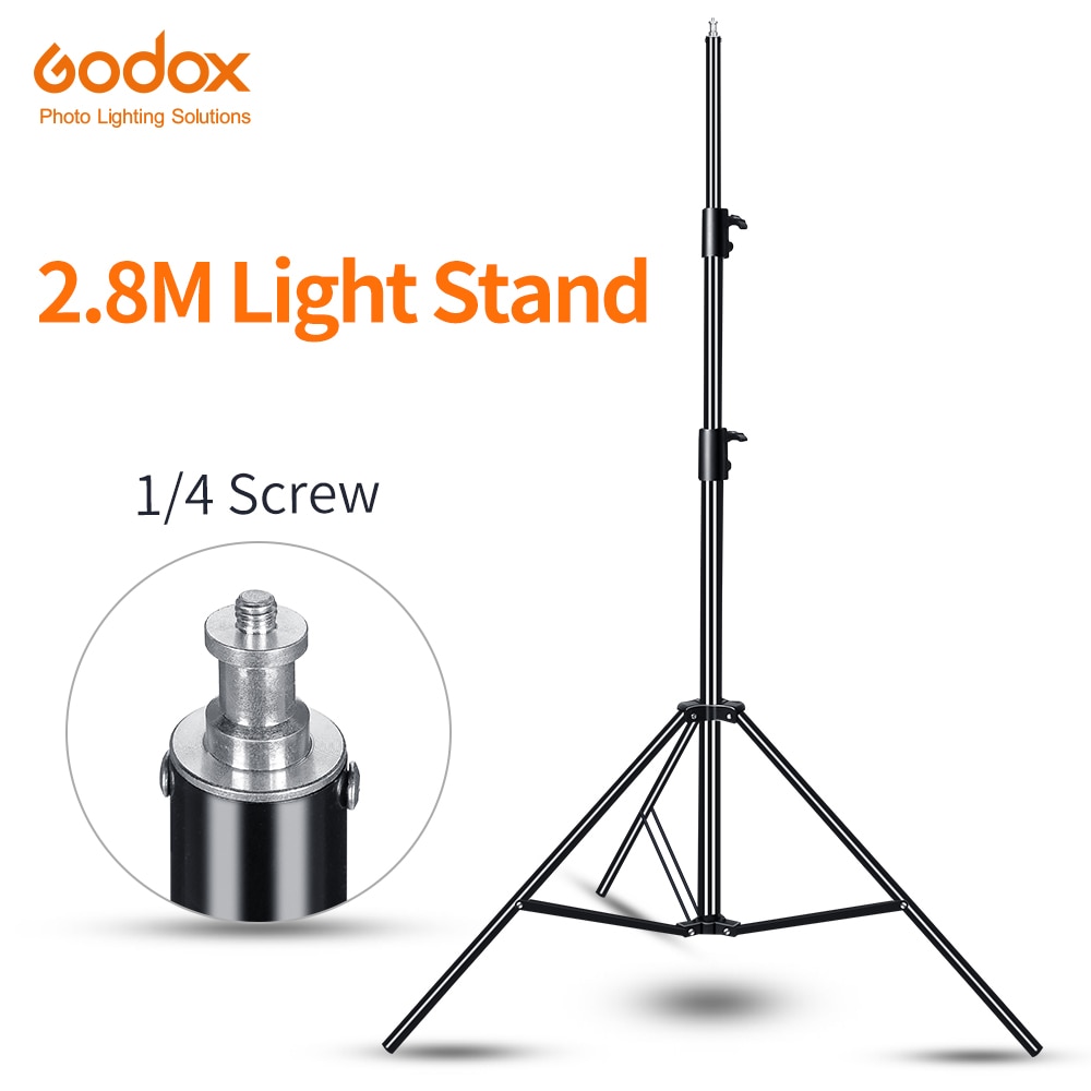 Godox 110 ''280 cm 1/4 Schroef Light Stand Statief voor Foto Studio Softbox Video Flash Paraplu Reflector Verlichting softbox