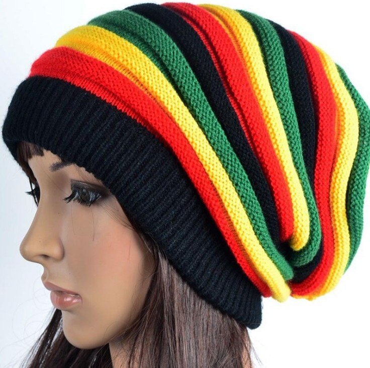 Jamaica Reggae Gorro Rasta Stijl Cappello Hip Pop Mannen Winter Hoeden Vrouwelijke Rood Geel Groen Zwart Fall Vrouwen 'S Knit Cap: 1