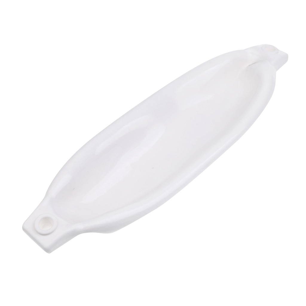 Heavy Duty Anti-UV White PVC Marine Yacht Boat Fender Bumper Dock Shield Protection Deflated 42 x 11 cm