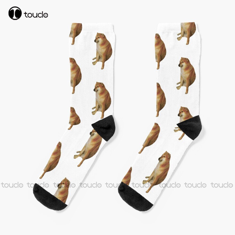 Bonk Meme Dog Go To Horny Jail Doge Cheems Bonk Dog Socks Cotton Socks For Men Christmas Year 360° Digital Print: 2