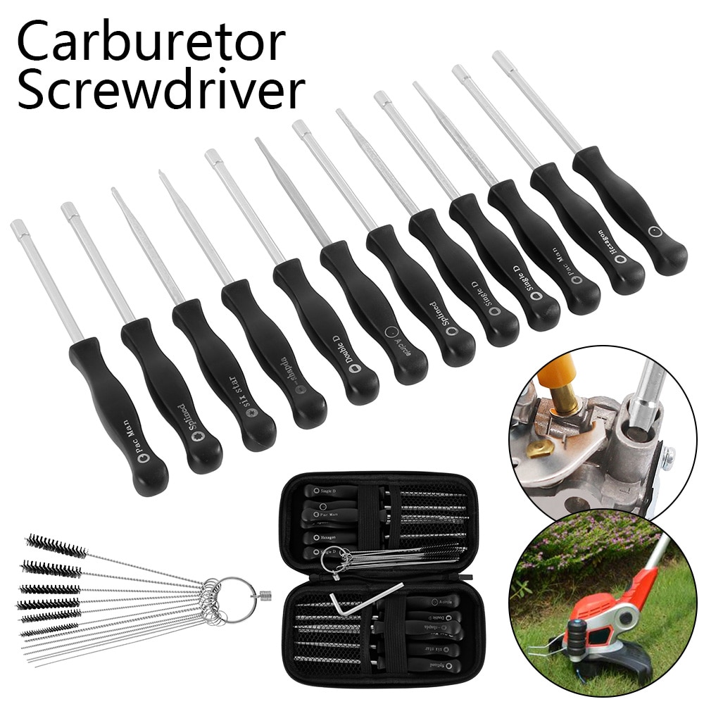 Pack-of-12 Carburetor Adjustment Tool Carburator Adjusting Kit for 2-Cycle Small Engine Trimmer Weedeater Chainsaw