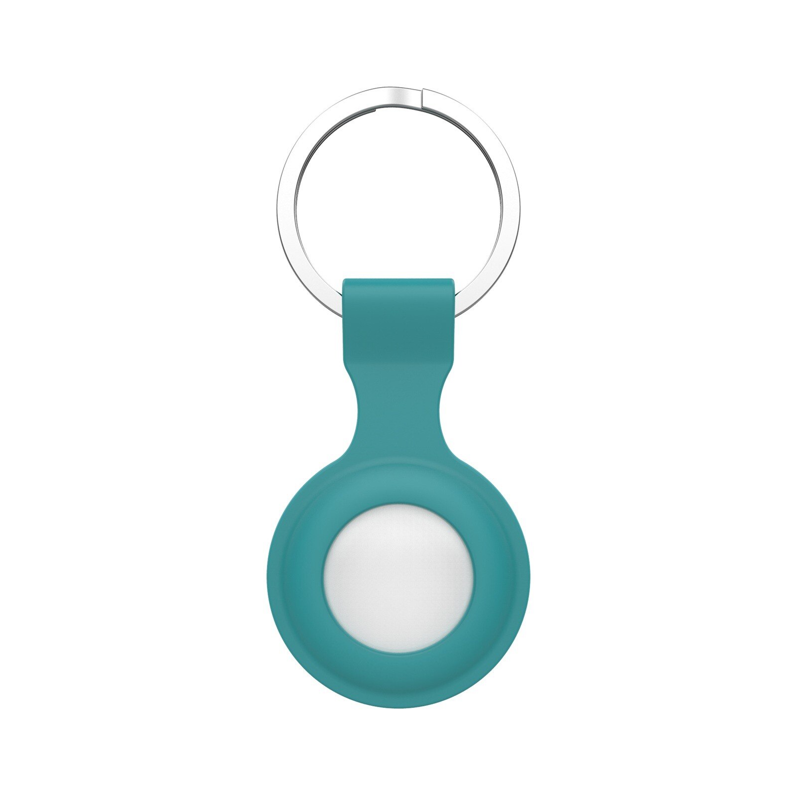 Voor Apple Airtags Vloeibare Siliconen Beschermhoes Voor Apple Locator Tracker Anti-Verloren Apparaat Sleutelhanger Beschermhoes: green