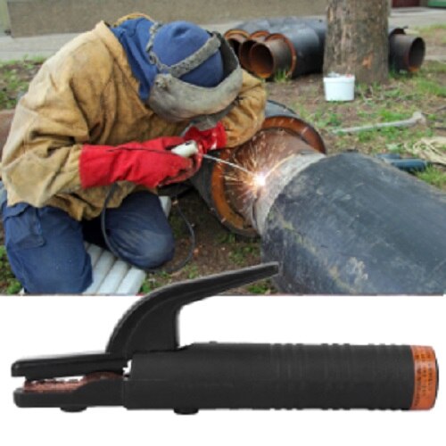 US 800A Welding Tongs Electrode Holder Copper Brass Clamp Rod Handle Accessories Non-slip Handle Clamp Tool Industry