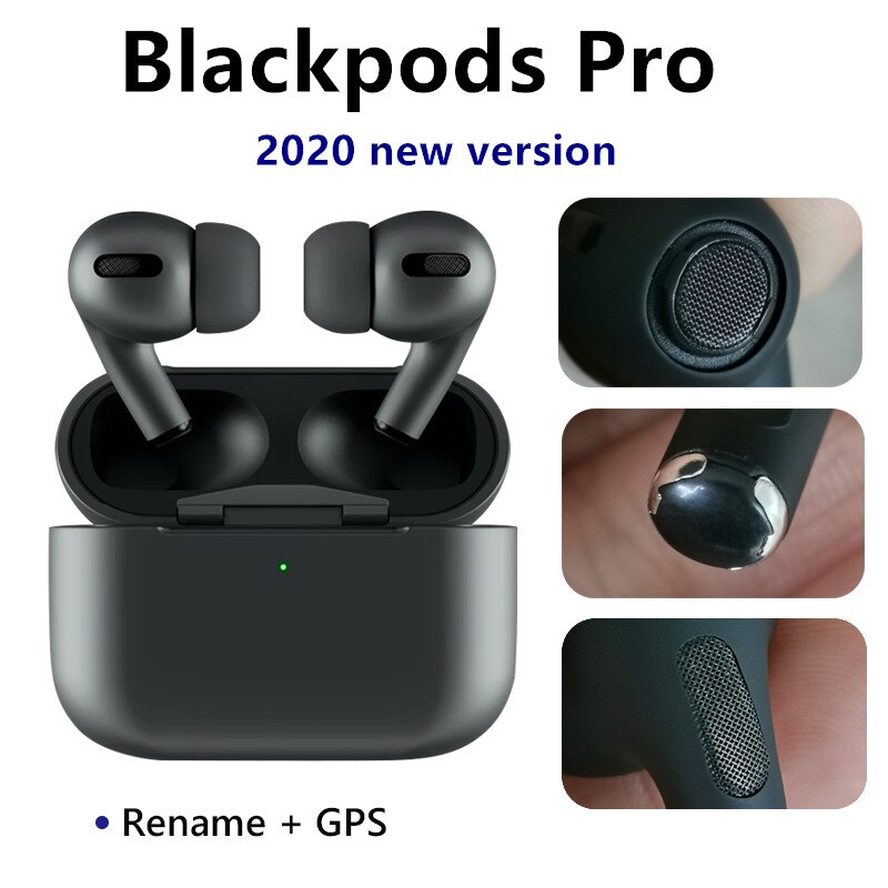 Superpods V2.0 Pro Met Positionering Naam Veranderen Smart Sensor Draadloze Opladen Oproep Ruisonderdrukking Transparante Modus: Black-no case