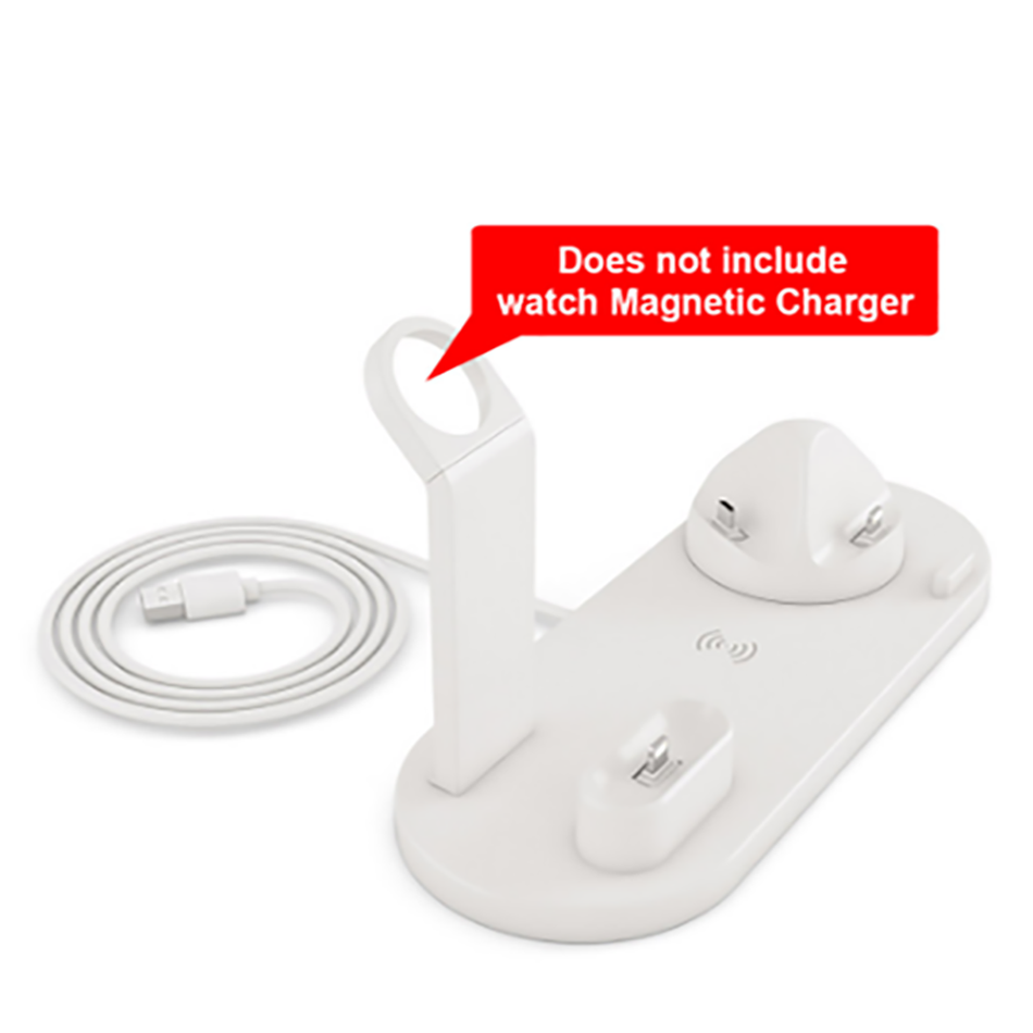 KEPHE 4 in 1 Qi Wireless Charger For iPhone 11 X XS XR 8 10W USB Type C Fast Charging Dock Stand for Apple Watch 5 4 3 2 Airpods