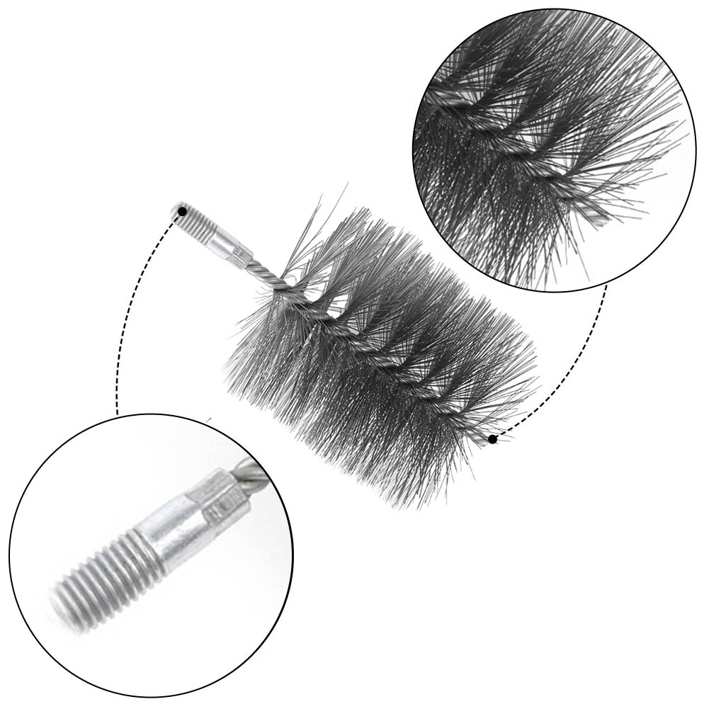 Brosses de nettoyage de cheminée de 4 pouces, fil d'acier rond, tuyau de conduit de cheminée, rouille, brosses de tuyaux industrielles, outils de brosse de nettoyage domestique
