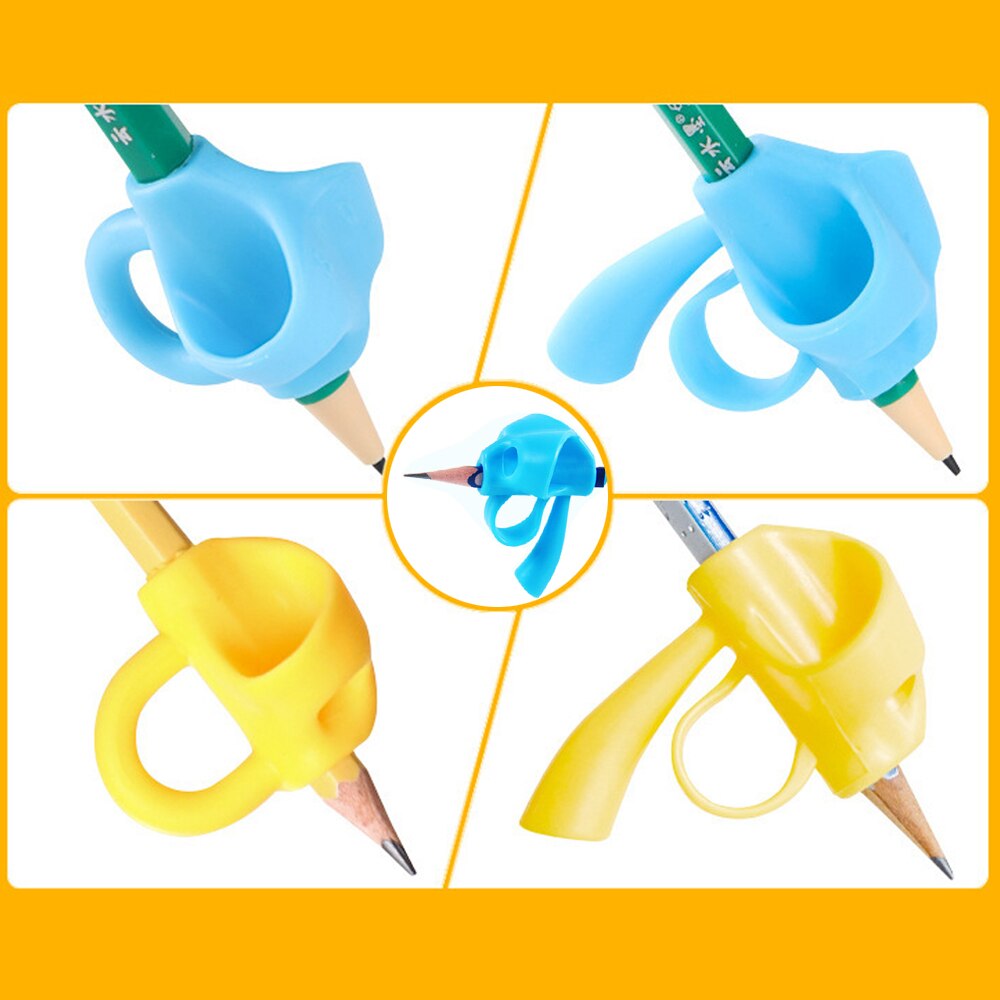 3Pcs Siliconen Potlood Grips Voor Kids Handschrift Houding Correctie Vinger Grip Pen Schrijven Aid Grips Voor Kinderen Kleuters