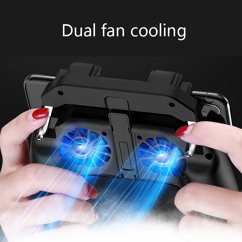 H10 Rechargeable Gamepad Controller Joystick, Used to Release the Trigger Dual Cooling Fan Game Radiator