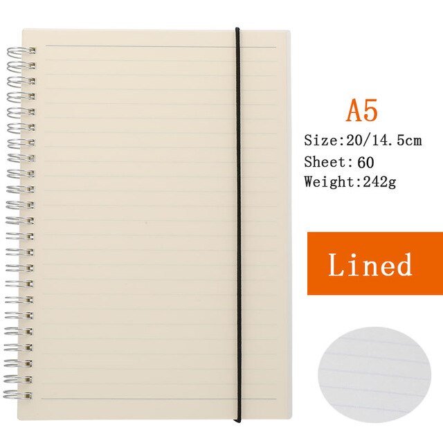 Hethrone A5 A6 Losse Blad Notebook Spiraal Bindmiddel DOT Blank Grid Papier Wekelijkse plan Papier Briefpapier Voor School Kantoor Notepad: C
