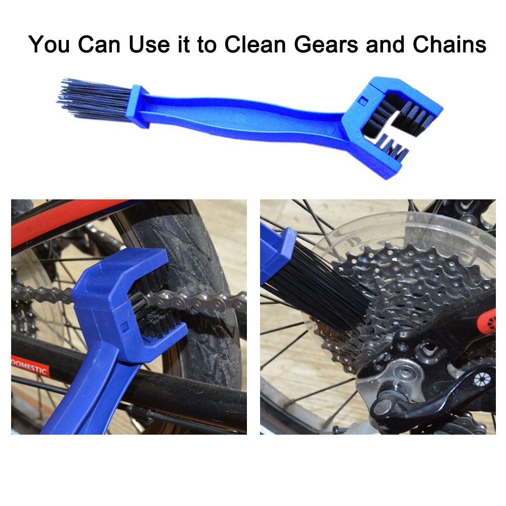 Juego de cepillos de fregado para bicicleta de montaña, limpiador de cadena, herramientas de Reparación de bicicletas, Kit de limpieza