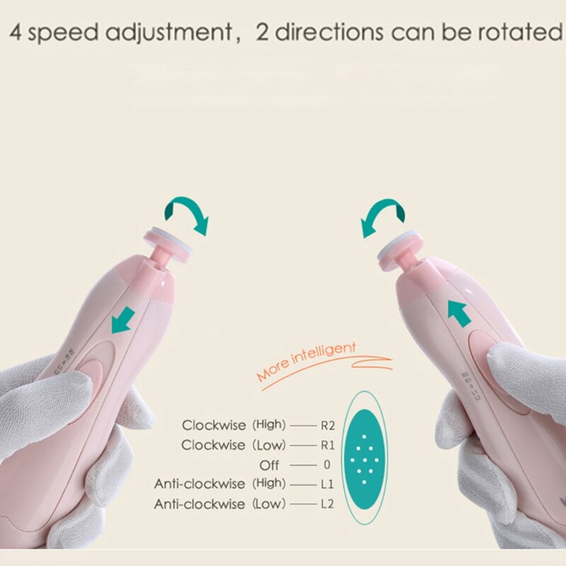 électrique bébé coupe-ongles manucure pédicure Clipper Cutter ciseaux couleur aléatoire