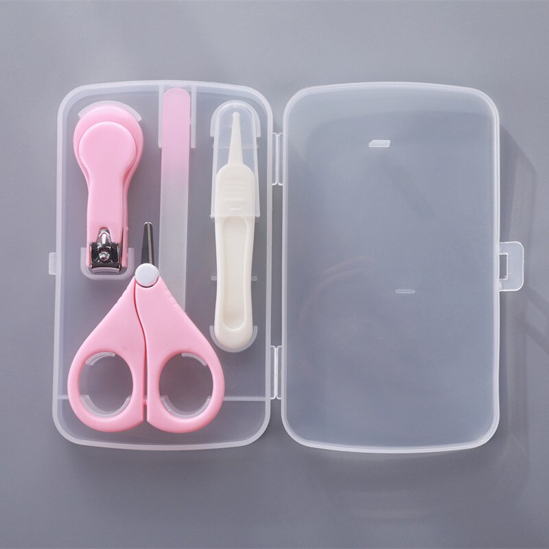 10 pièces/ensemble bébé coupe-ongles Kit de soins de santé Kit de soins de santé Portable -né bébé Kit de toilettage coupe-ongles ensemble de soins de sécurité: C Pink 4PCS