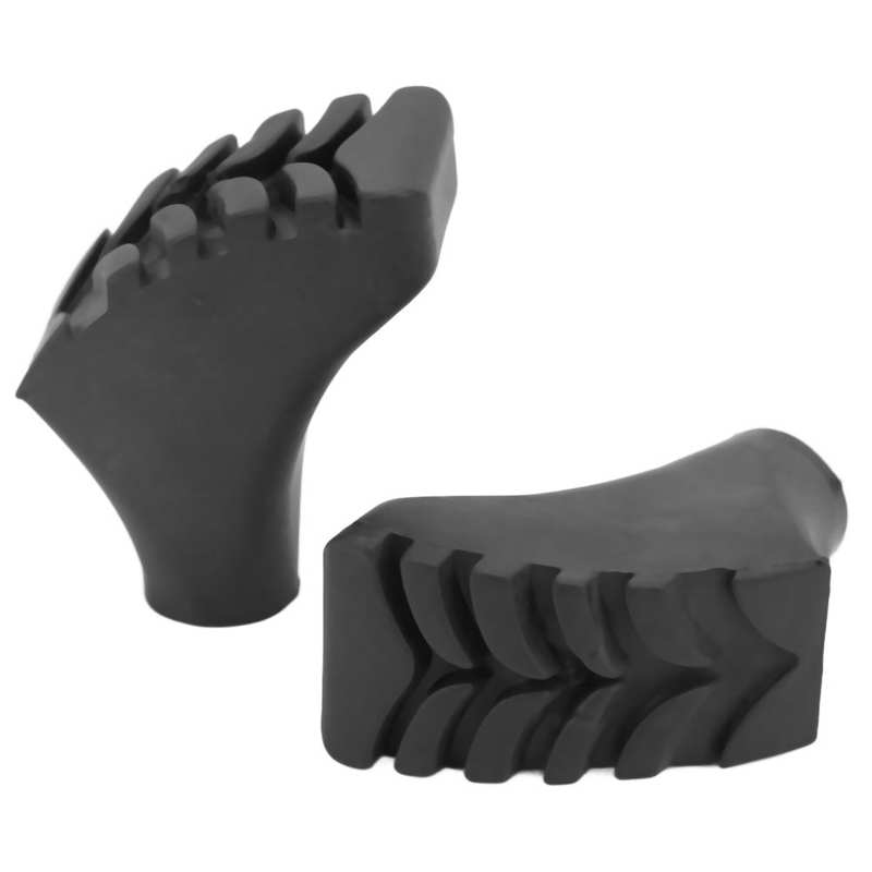 Protector de goma con forma de herradura para bastón, almohadilla de goma para senderismo, escalada