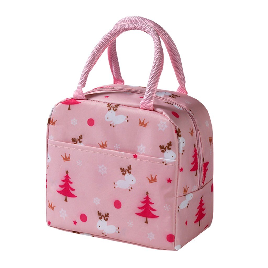 Funda de transporte de dibujos animados de Picnic con aislamiento, bolsa térmica portátil para almuerzo, bolsa Bento, bolsa de poliéster para almuerzo, bolsas de almacenamiento de alimentos: PK