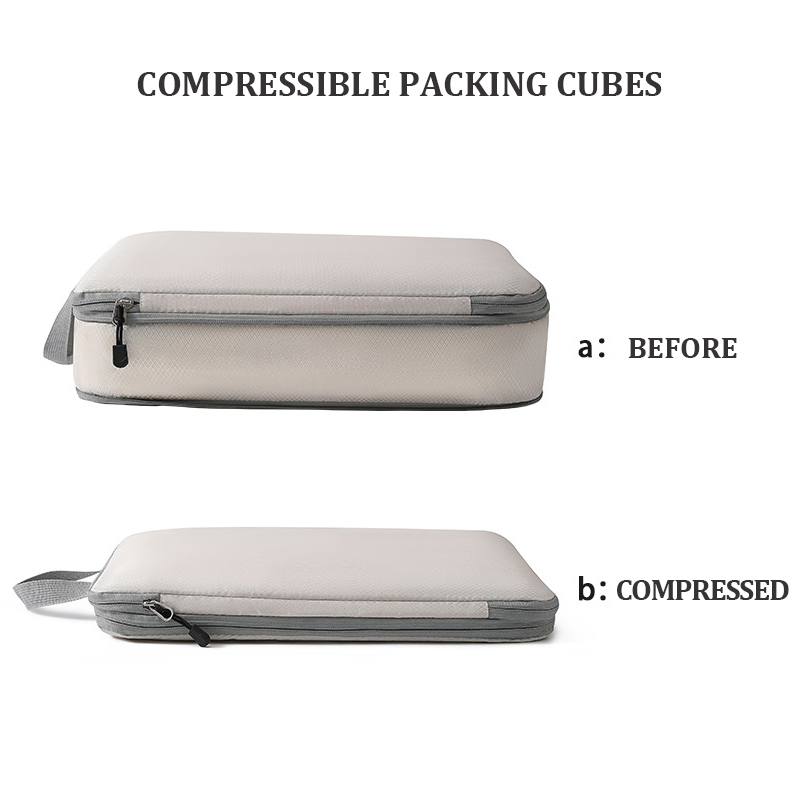 Gecomprimeerde verpakkingsblokjes Set 3-delige reiskleding organisator tas waterdichte samendrukbare koffer kleding organisator verpakkingstas