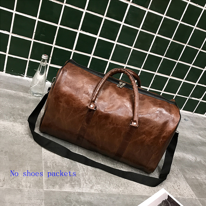 Unisex suuri kapasiteetti vedenpitävä matkalaukku kannettava urheilu viikonloppulaukut business duffle laukku pehmeä nahkainen matkalaukku matkalaukku: Tyyli 1 lt rusetti