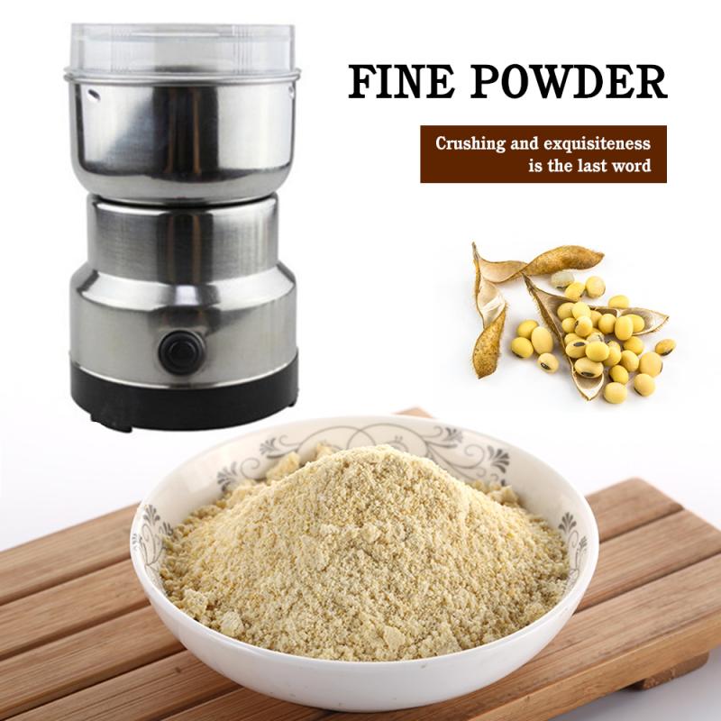 Electric Coffee Grinder Mini Stainless Steel Coffee Bean Nut Grinder Multifunctional Home Coffee Machine Kitchen Tool