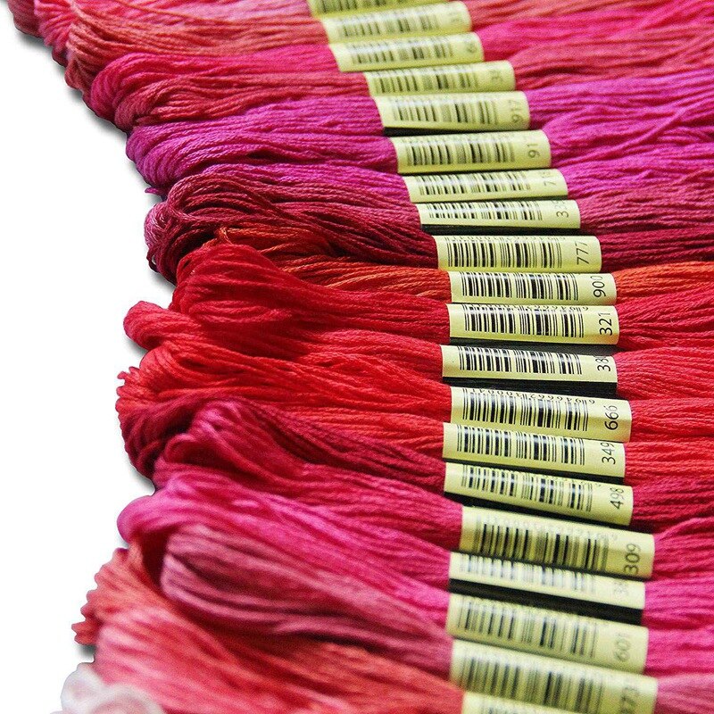 Rainbow Color Embroidery Thread Cross Stitch Threads Bracelets Floss Crafts Floss 200 Skeins Per Pack