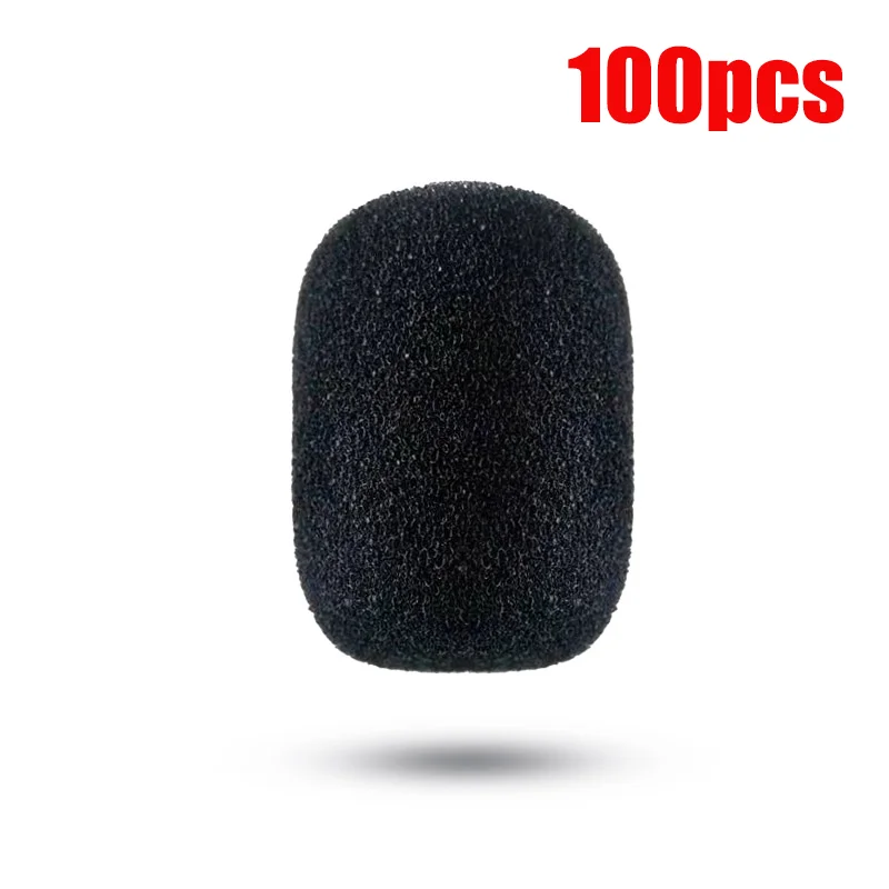 5-100PCS Microphone Replacement Foam Microphone Windscreen Headset Cover Telephone Headset Mic Cover Windshied Headset Foam: green
